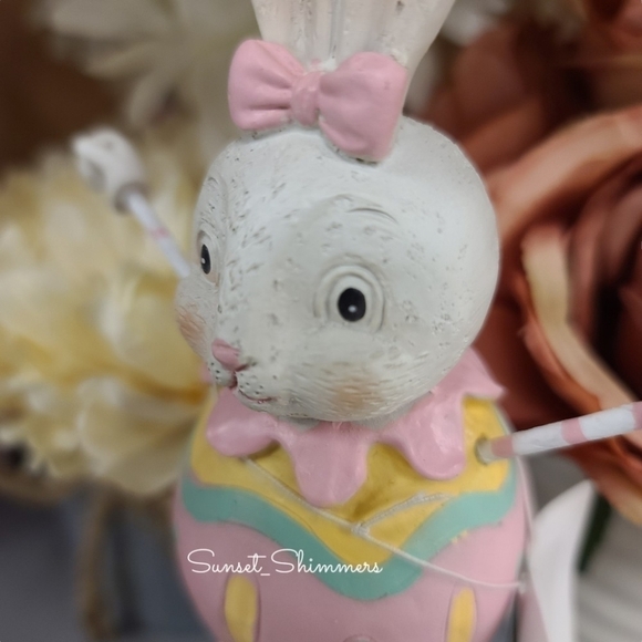 Retired Johanna Parker Easter Bunny w/ Butterfly Retro Vintage Style New - Picture 4 of 8